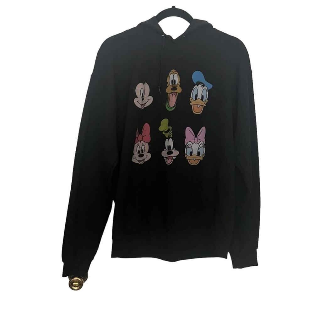 Disney black long sleeve hoodie unisex size medium Jerzees